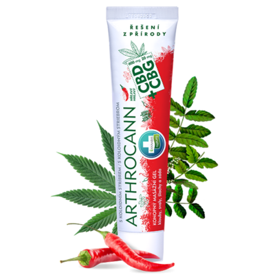 ARTHROCANN GEL HŘEJIVÝ CBD + CBG Nejsilnější konopný gel s kapsaicinem